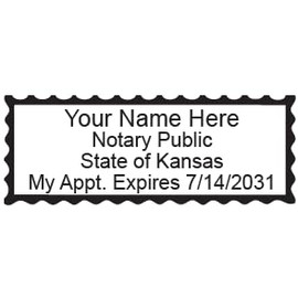 Shiny S-854 Self Inking Notary Stamp Kansas (Black Faceplate)