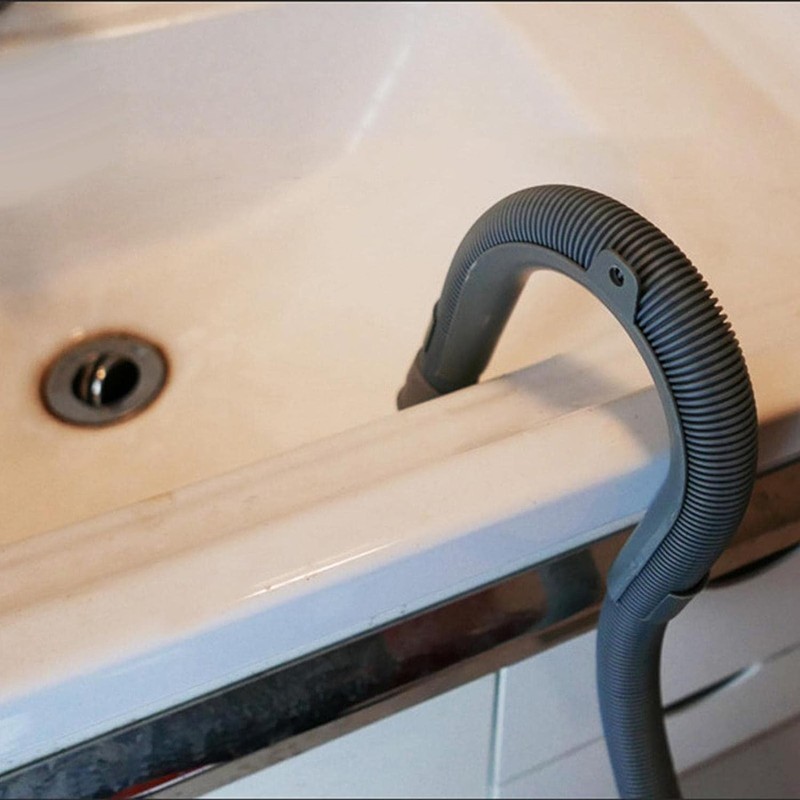 2Pcs Gray Plastic U-Shape Washing Machine Drain Hose Holder -