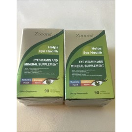 Zooone NEW Lot of 2 Box Zooone Eye Vitamin & Mineral Supplement 180 Servings 02/27 T24