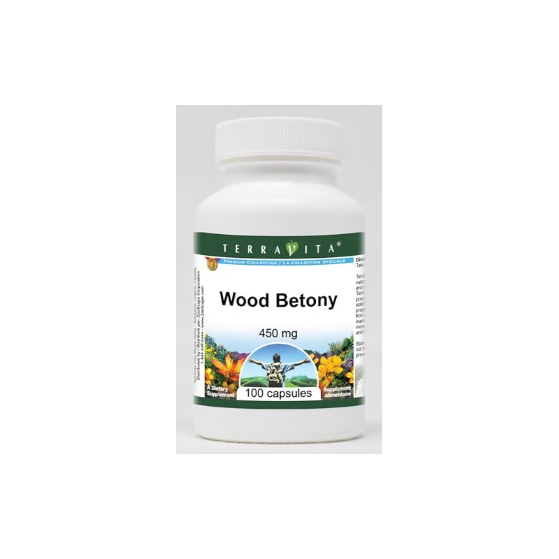 Wood Betony - 450 mg (100 Capsules, ZIN: 511441) -