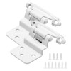 3/8 Inch Inset Cabinet Hinges White, 50 Pack (25 Pairs)