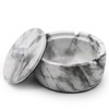 TOSSOW Tabletop Ashtray with Lid Large Capacity, Scandinavian Marble Ashtray,