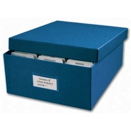 ABC Check Storage Box w/ 12 Dividers, 12" x W 9-7/8" x H 4-5/8", Blue