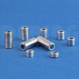 Spacer sleeves M4 made of aluminium, diameter: 8 mm, length: 20 mm (pack of 10) | spacer | spacer sleeve | spacer bushing | spacer | spacer | bushing | blank | pipe bushing | reinforcement sleeve