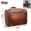 RC ROCKCOW Toiletry Bag For Men, Genuine Leather Toiletries Organizer,