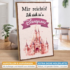 ARTFAVES® Wooden Sign with Saying ‘Ich mag bekloppte Menschen’ | Shabby Chic Vintage Look Gift on Friendship / Funny | Size: 19 x 28 cm.