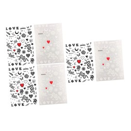 FOMIYES Funny Snake Nail Stickers 6pcs Black Snake Manicure Stickers Woman's Nail Art Creative Manicure Paper Material No Trace Left