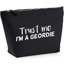 Hippowarehouse Trust me I'm a Geordie printed make up cosmetic wash bag 18x19x9cm