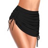SHEKINI Womens Skirted Bikini Bottoms with Built-in Triangle Brief Drawstring