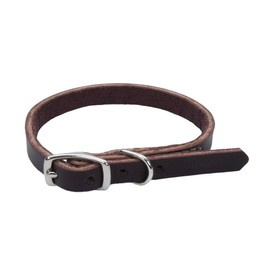 Coastal - Circle T - Latigo Leather Town Dog Collar, Latigo, 3/8" x 12"