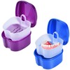 KISEER KISEER 2 Pack Colors Denture Bath Case Cup Box