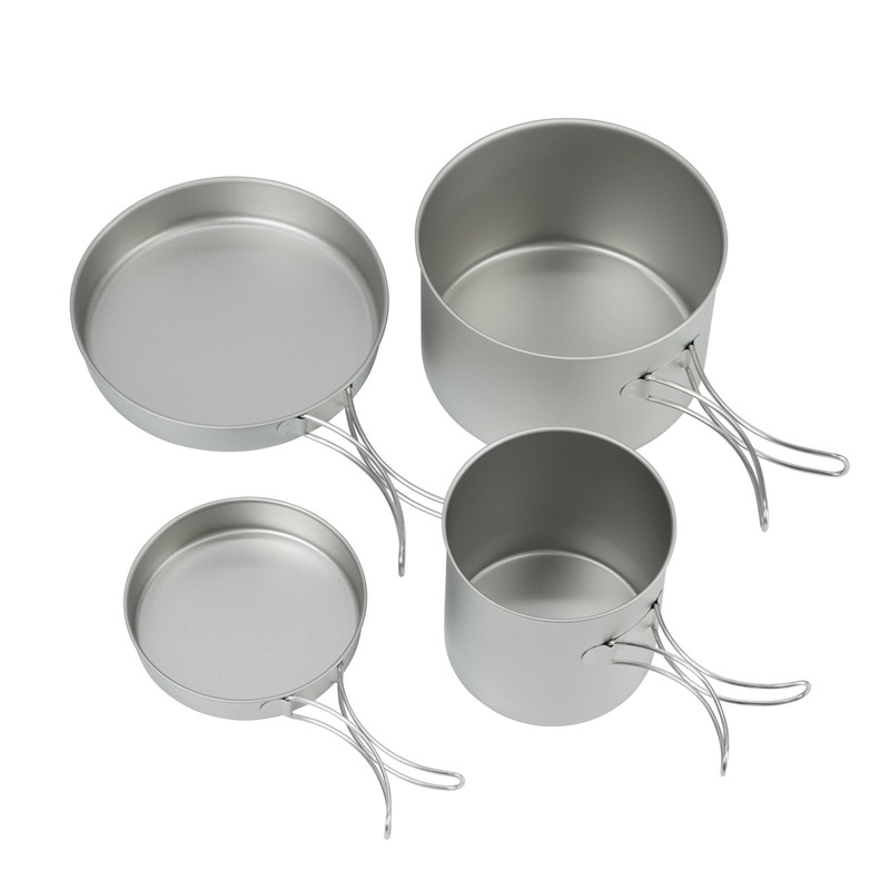 Belmont BM-094 Titanium Cooker Deep 4-Piece Set (Case Included) Made
