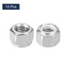 sourcing map 10Pcs 1/2"-13 Nylon Insert Hex Lock Nuts, 316