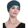 Hair Loss Sleep Beanie for All Seasons Dark Blue-Green
