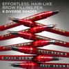 Faux Brow, Hair-Like, Filling Eyebrow Pen with Double-Brush Tip, Fast