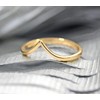 CCBFY Stainless Steel V Shaped Wedding Band Engagement Promise Ring