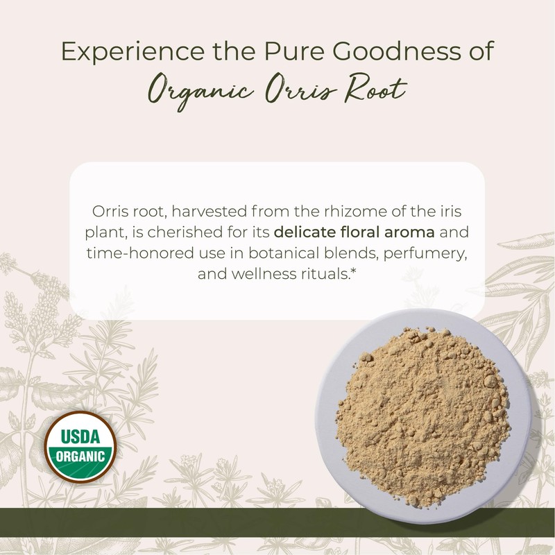 Starwest Botanicals Organic Orris Root Peeled Powder - Natural Botanical