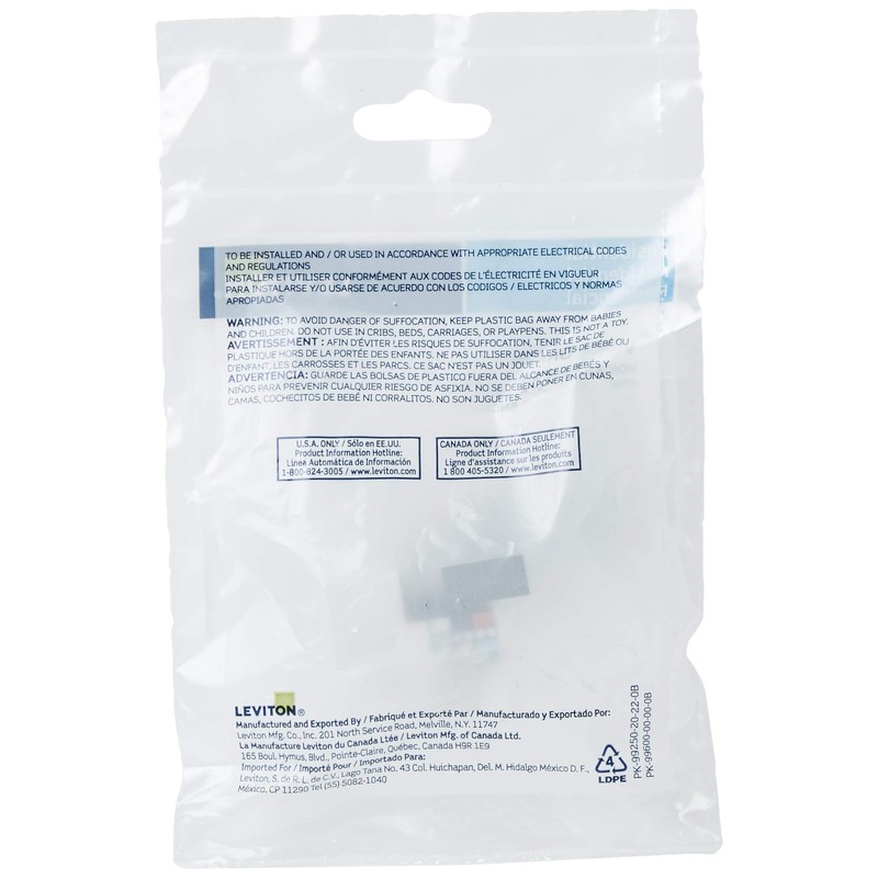 Leviton Voice Grade QuickPort Connector, 41106-RW6, White