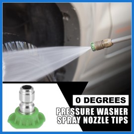 VekAuto 25 Degrees High Pressure Washer Spray Nozzle Tips Quick Connector Green 5 Pcs Auto Accessories