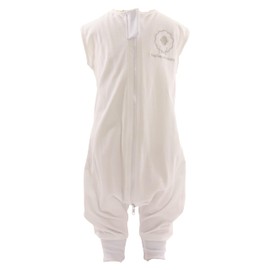 Sueños con Causa - Saco de Dormir Camiseta Azul para Bebe, Niñas y Niños Sabana - Colores -sin Mangas - con Salida para Pies - Recien Nacido - Ligero y Fresco - Verano - Primavera - Blanco - Chico