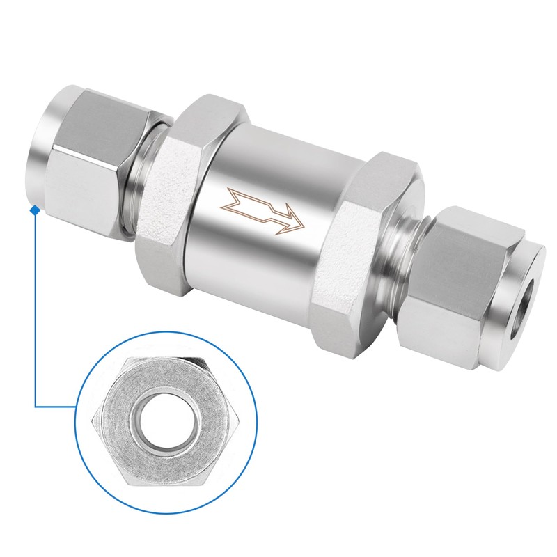 Yoebor 304 Stainless Steel Detachable Compression Check Valve 1/2" OD