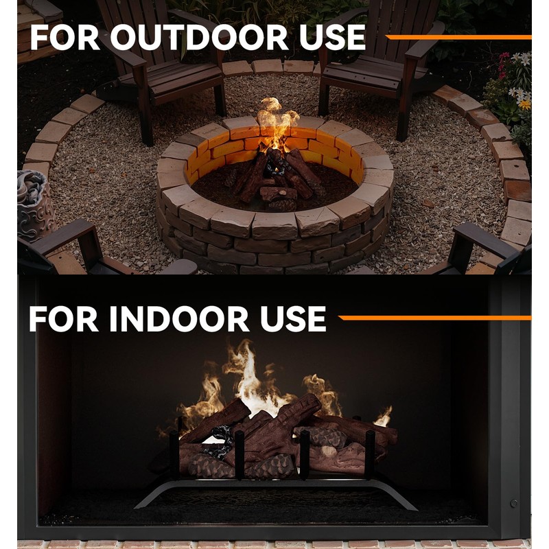 10 Pcs Gas Fireplace Logs, Small Size Ceramic Premium Heat-Resistant