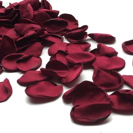 200 pétalos de rosa de seda, pétalos de flores artificiales de color borgoña, para boda, noche romántica, San Valentín, fiesta, cena, decoración de mesa