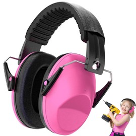 Orejeras Antirruido Para Niños,Orejeras De Protección Auditiva Para Aprender a Dormir Para Niños,Diseño De Esponja Con Cancelación De Ruido,Adecuado Para Protección Auditiva Para Niños.(Rosa)