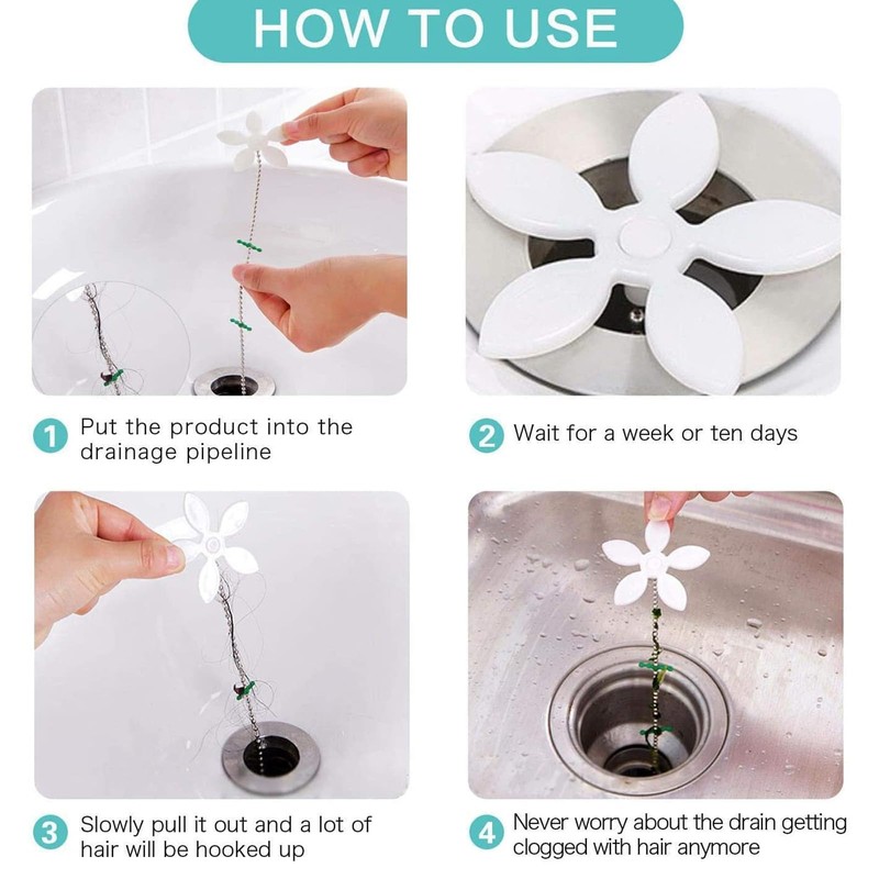 JALCH 10-Pack Flower-Shaped Shower Drain Protectors – Sink and Bathtub