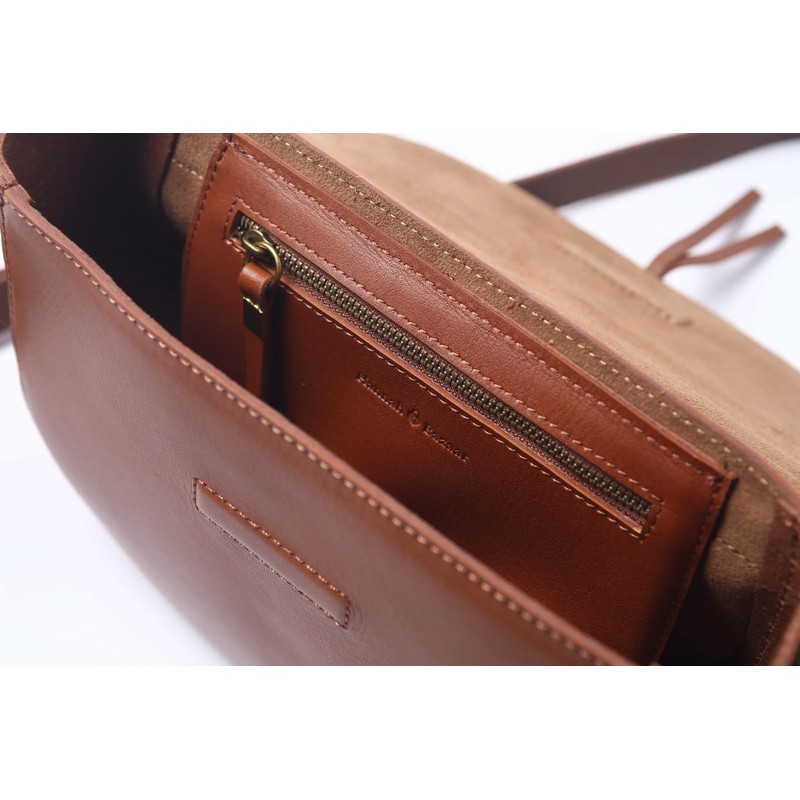 Hannah Bazaar UK Leather Saddle Bag - Brown