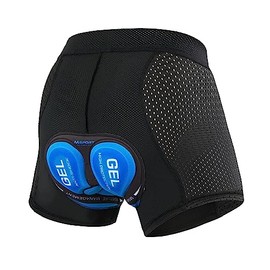 Msport Men's / Women's Cycling Shorts with 5D Gel Padding, Shock-Absorbing, Breathable and Quick Drying, blue, XXL