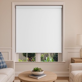 NUTRO CHILL Blackout Roller Blinds, Window Shades Blackout with Thermal Insulated, UV Protection Fabric Window Shades for Home and Office, Easy to Install（42" W x 68" L, White）