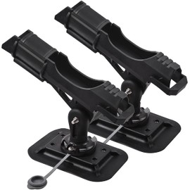 OROOTL Fishing Rod Holder for Boat 360° Adjustable Boat Rod Holder Racks Clamp on Fish Pole Holders Stand Rack for Boats Kayak Canoe Raft Accessories