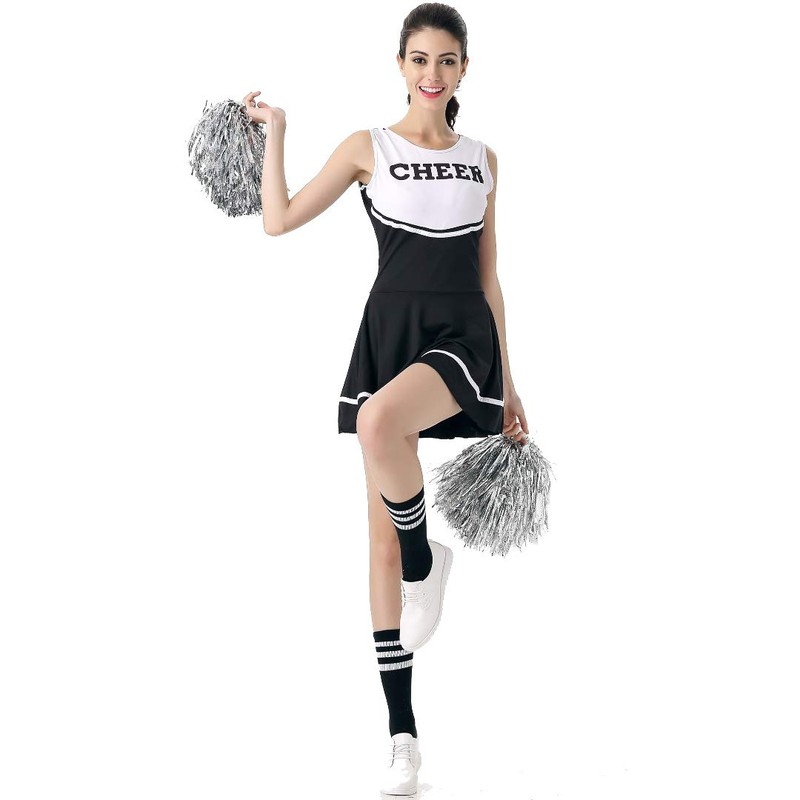 ThreeH Disfraz de animadora Disfraces Uniforme musical de mujer Traje