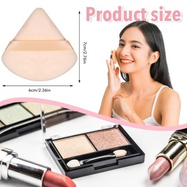 Rukinovi 8Pcs Makeup Sponge Powder Puff,Travel Essentials Face Triangle Powder Puff, Makeup Beauty Blender Sponge Triangle Powder Puff for wet Makeup Setting (A-Apricot, pink, white, black, One Size)