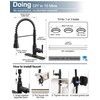 HOIGY Black Kitchen Faucet with Pull Down Sprayer, 3-Function Kitchen