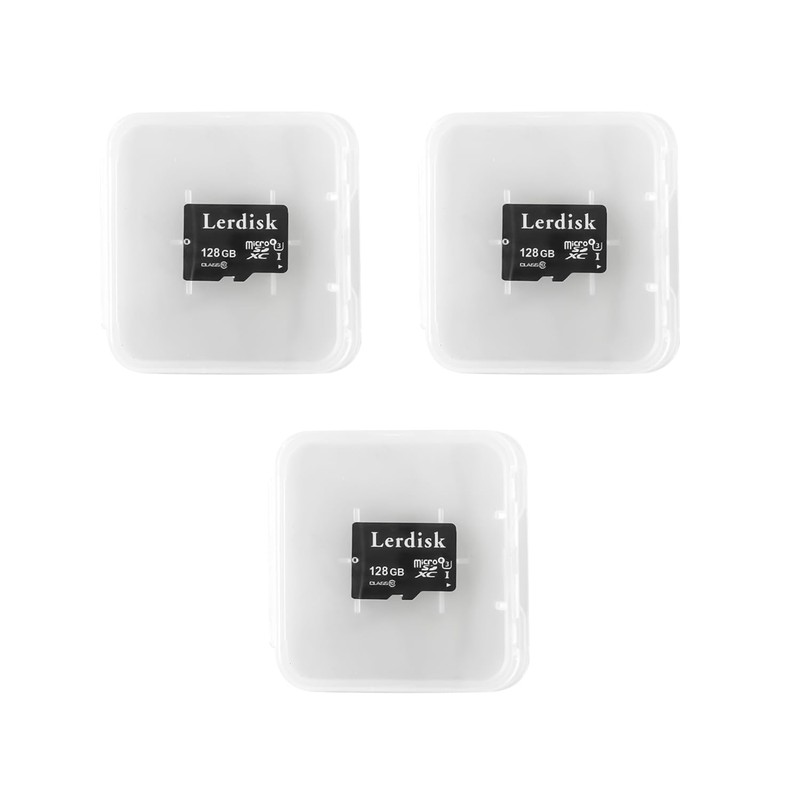Lerdisk - Paquete de 3 tarjetas micro SD (128GX3)