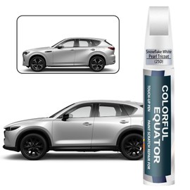 25D/26G Snowflake White Pearl Tricoat Touch Up Paint for Mazda, Car Paint Pen Scratch Repair Two-In-One Touch Up Paint, Premium Car Scratch Remover for Deep Scratches
