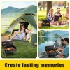 Portable Grill with Lid & Adjustable Vents - Foldable Charcoal
