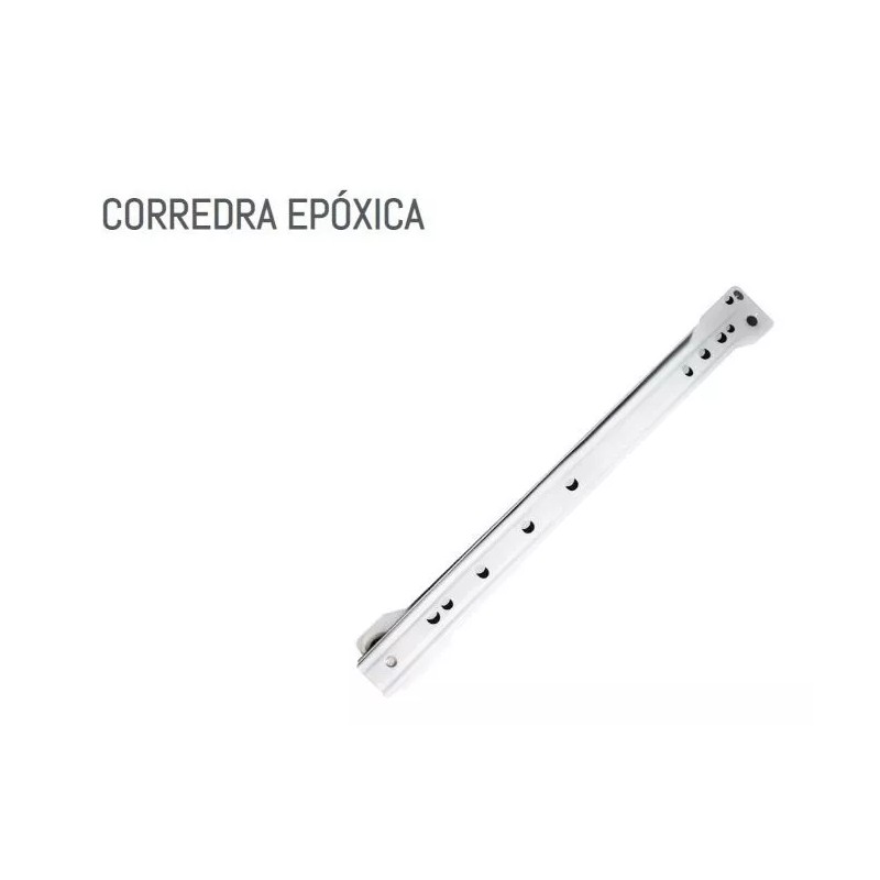LIZOFERTAS Corredera Para Cajones Metálica Epoxica 35cm - Blanco