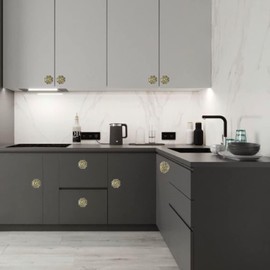 HSEANWWW Ceramic Door Handles Multipurpose Buttons 10 Piece Ceramic Buttons, Mixed Designs doorknob, Cabinet Door Buttons, Drawer Handles, Vintage Furniture Handles, (10, Polychrome)