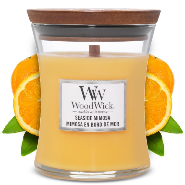 Medium WoodWick Scented Candle in Hourglass, Applewood