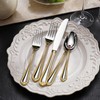 KEAWELL Pearl Edge Premium 20-Piece Refined Bead Silverware Set, 18/10