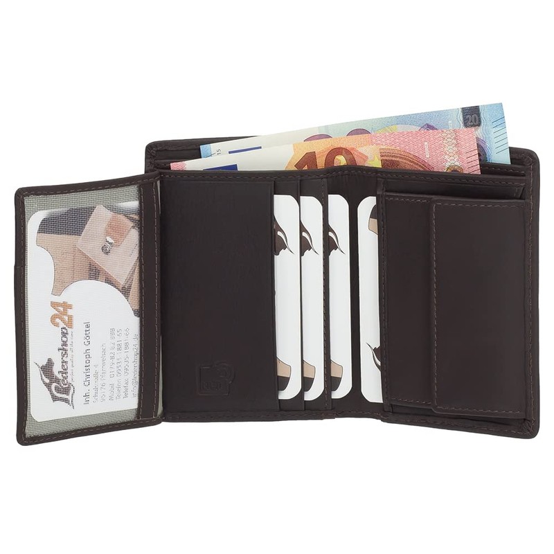 Leather RFID Small Men's Wallet with Space for Over 7