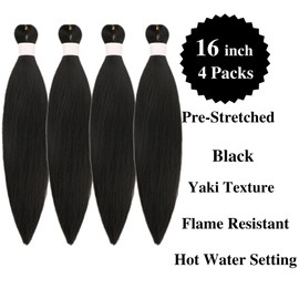 Braiding Hair Pre stretched Black Boho Hair for Braiding Prestretched Boho Braids Curly Deep Wave Crochet Braids for Bohemian Hair Hypoallergenic Knotless Ez braid Yaki Itch Free