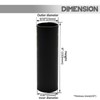 2 3 4 6 7 Inch Black Plastic Candle Cover