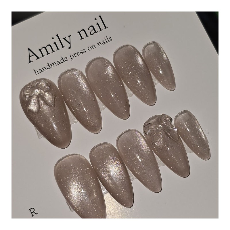 Soft and tangle glass magnet [Handmade nail tip] Emily Nail
