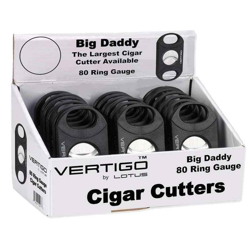 Vertigo by Lotus Big Daddy Double Action Black Cigar Cutter