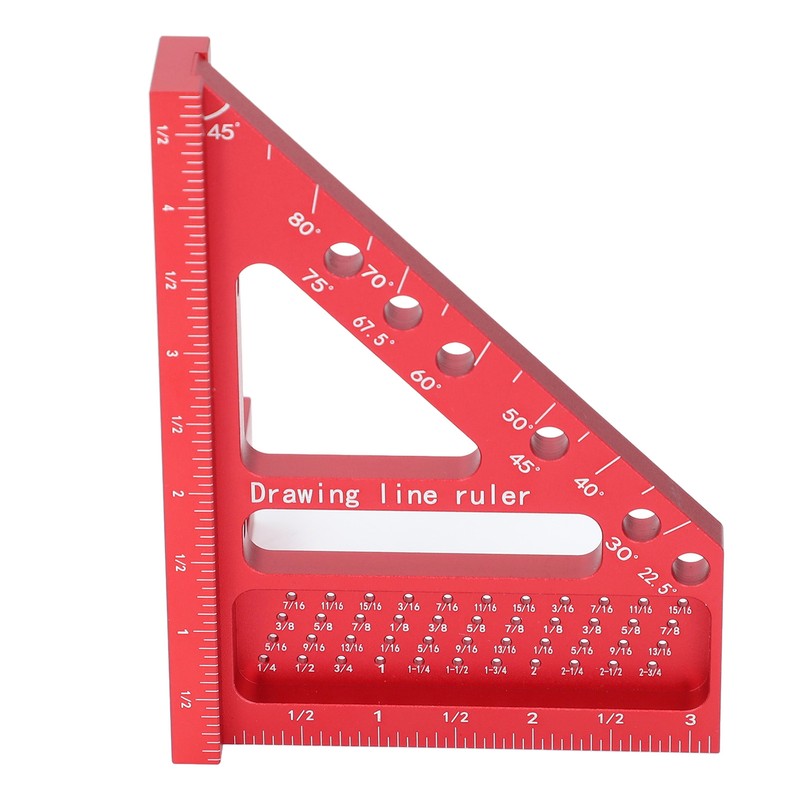 Hole Position Scribing Ruler 3D 22.5‑90° Multi Angle Measuring Square
