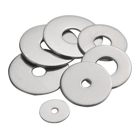 BGTXINGI 225pcs 7 Kinds 304 Stainless Steel Flat Washers Assortment Kit for Home Decoration Factories Repair Kitchens Shops and Outdoor Construction M3 M4 M5 M6 M8 M10 M12